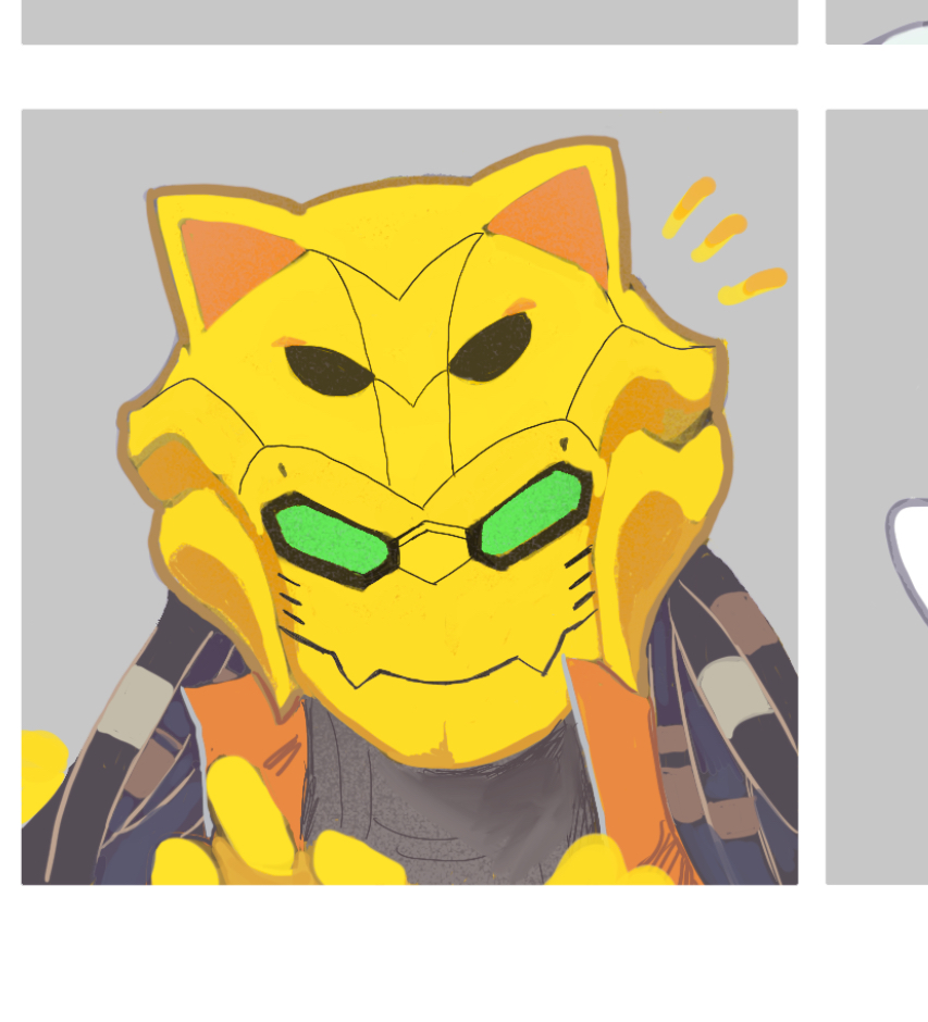 ゼンカイジャーのガオーンを描いたファンアート。カラーのベタ塗り。