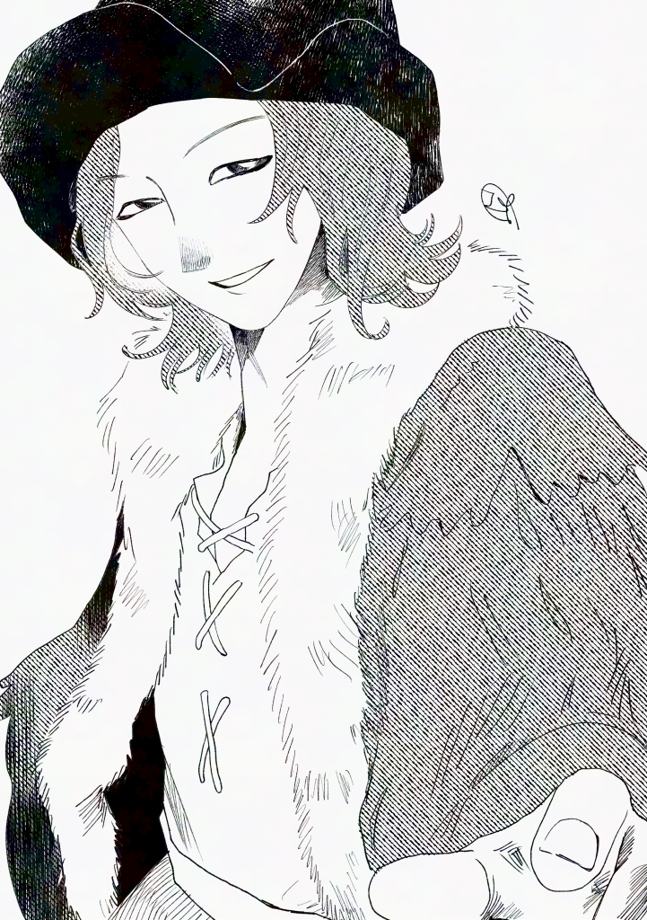 バスコ(ゴーカイ)がこちらを見て笑いながら、手をこちら側に伸ばしている。